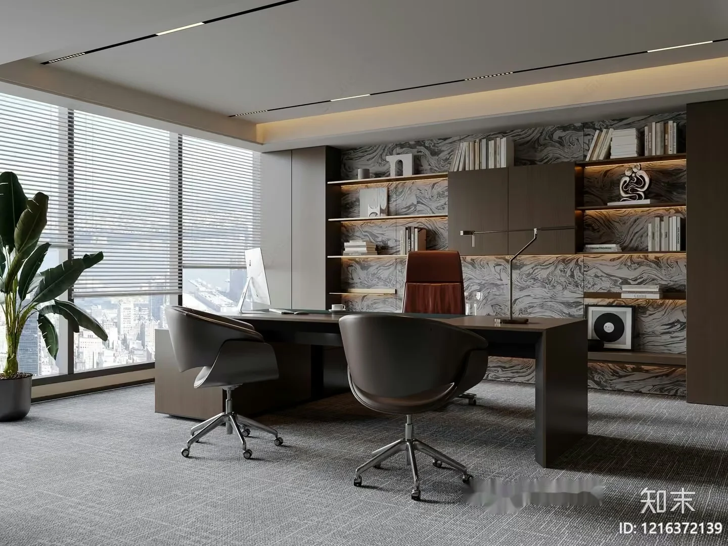 Modern Office Space 3D Model – 13194 – VRAY Render