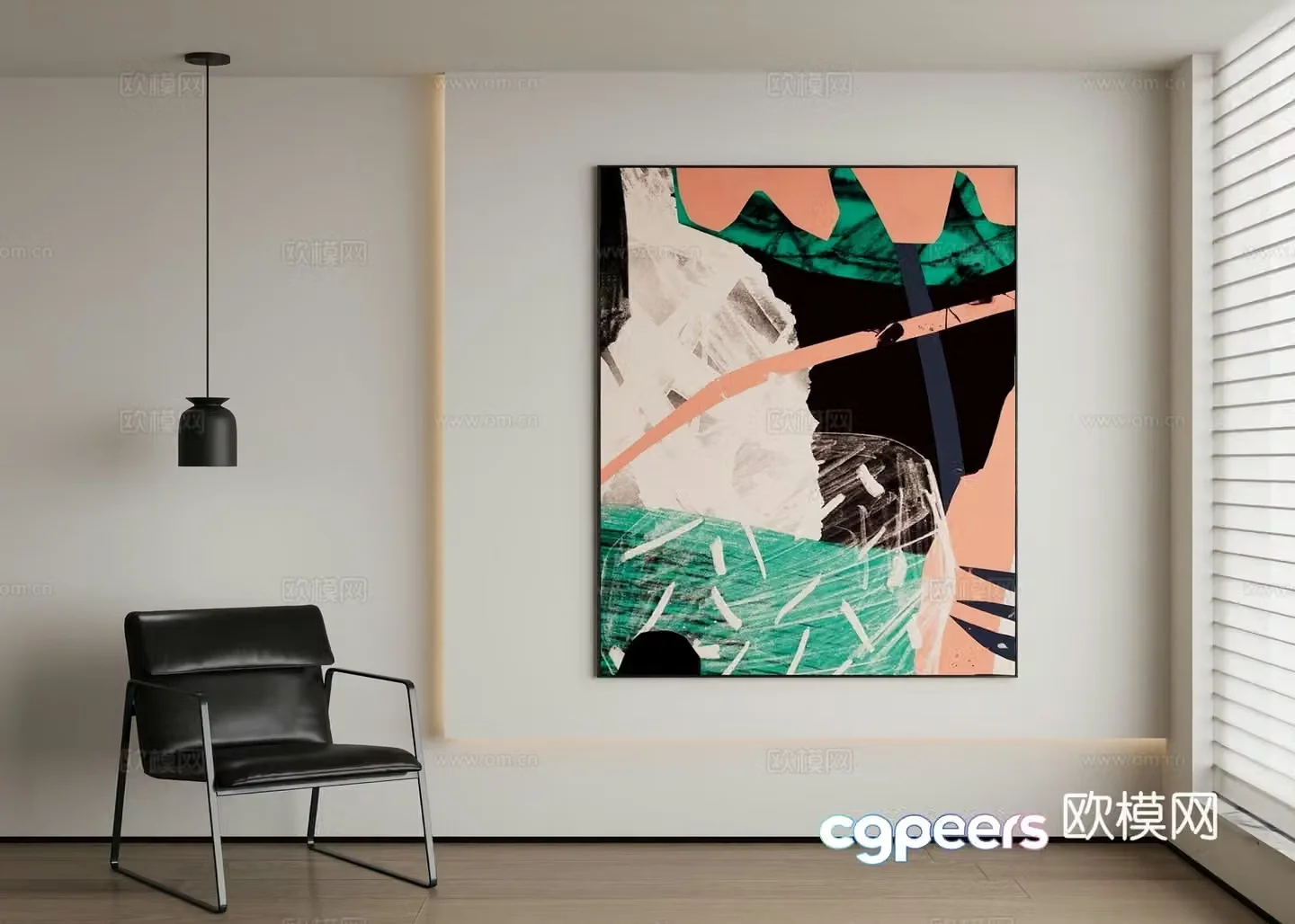 Modern decorative painting 3d model