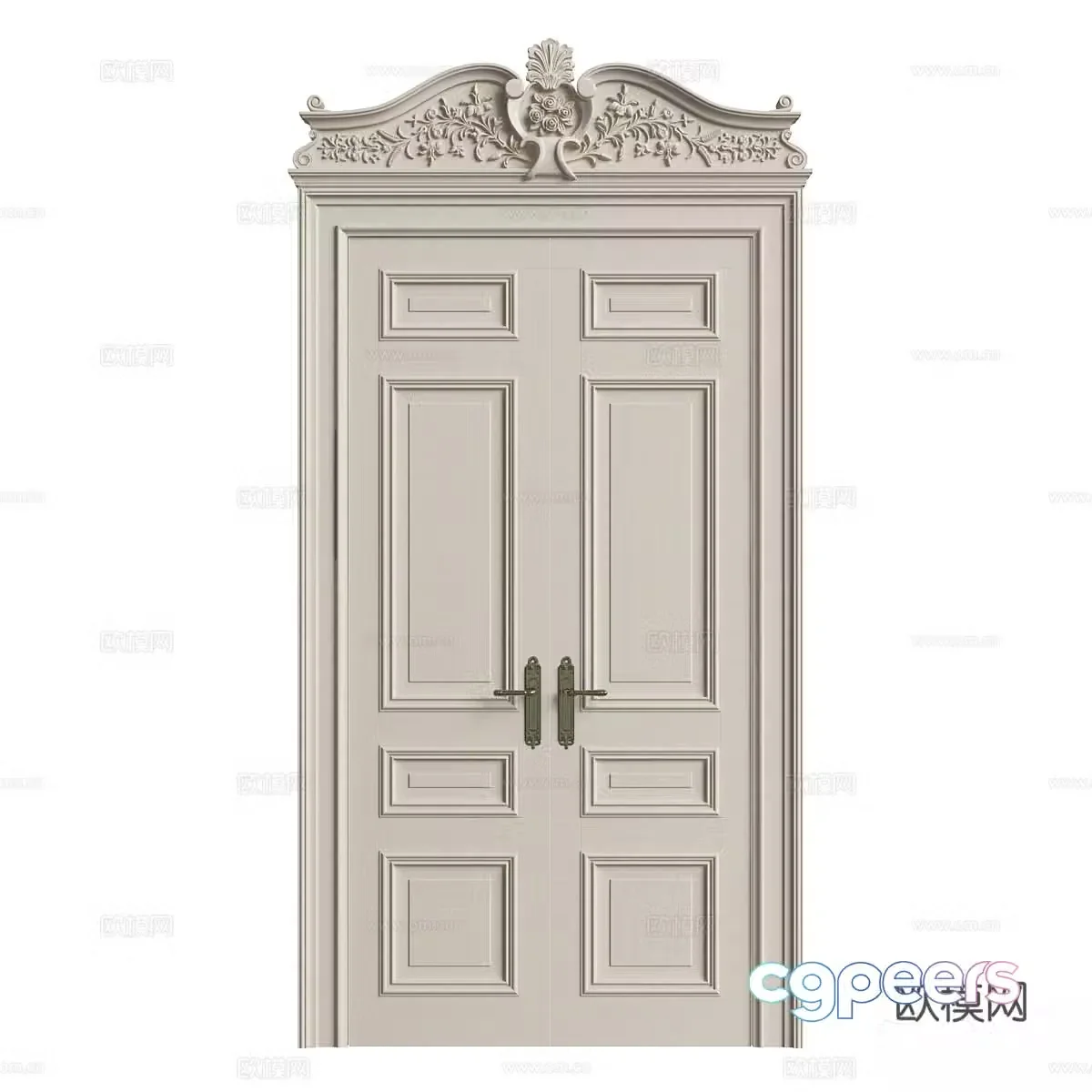 French double door 3D model
