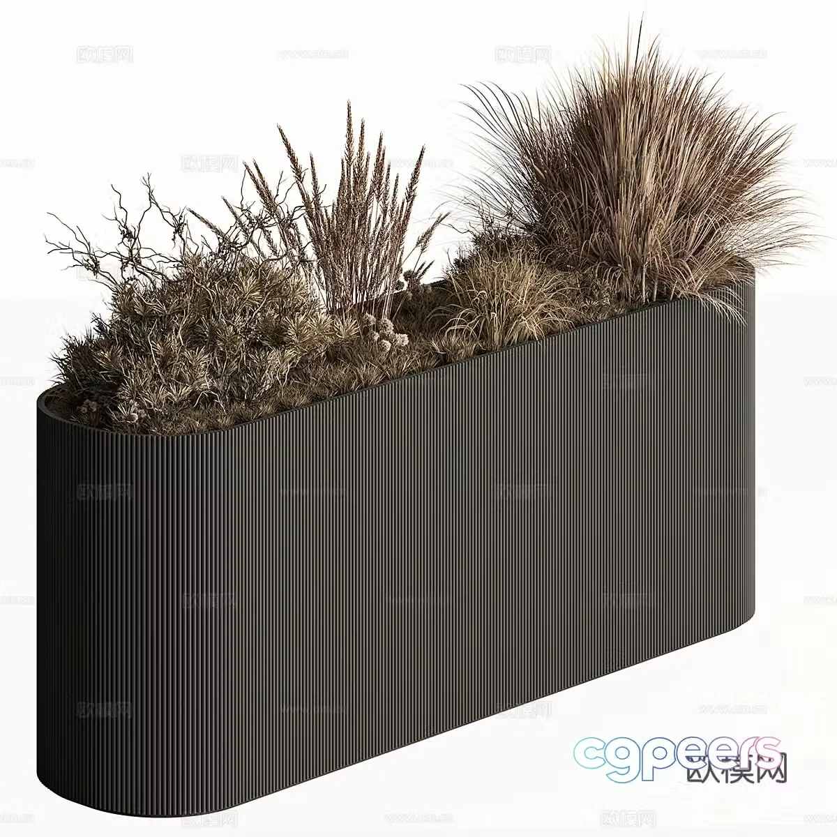 Outdoor flower box flower tank 3d model