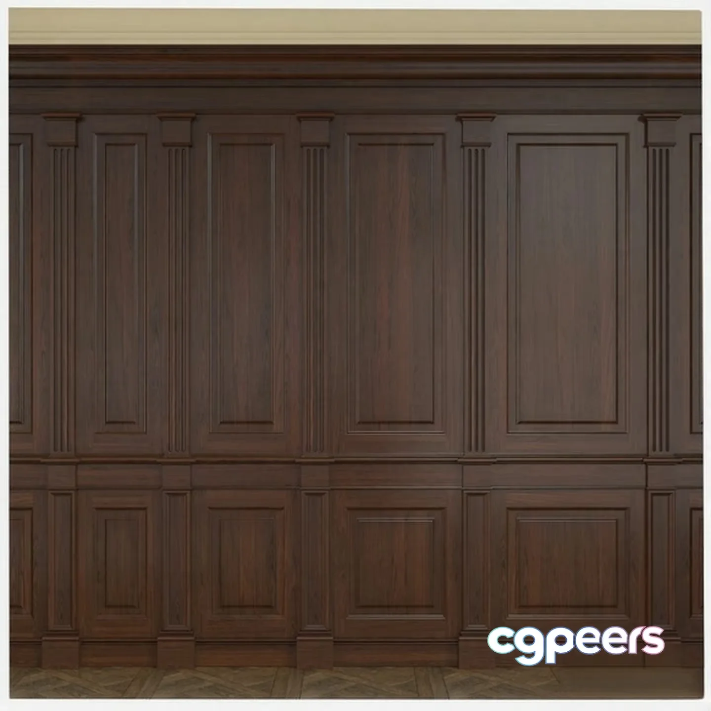 Wooden Wall Paneling 3D Model – 6953 – CORONA Render