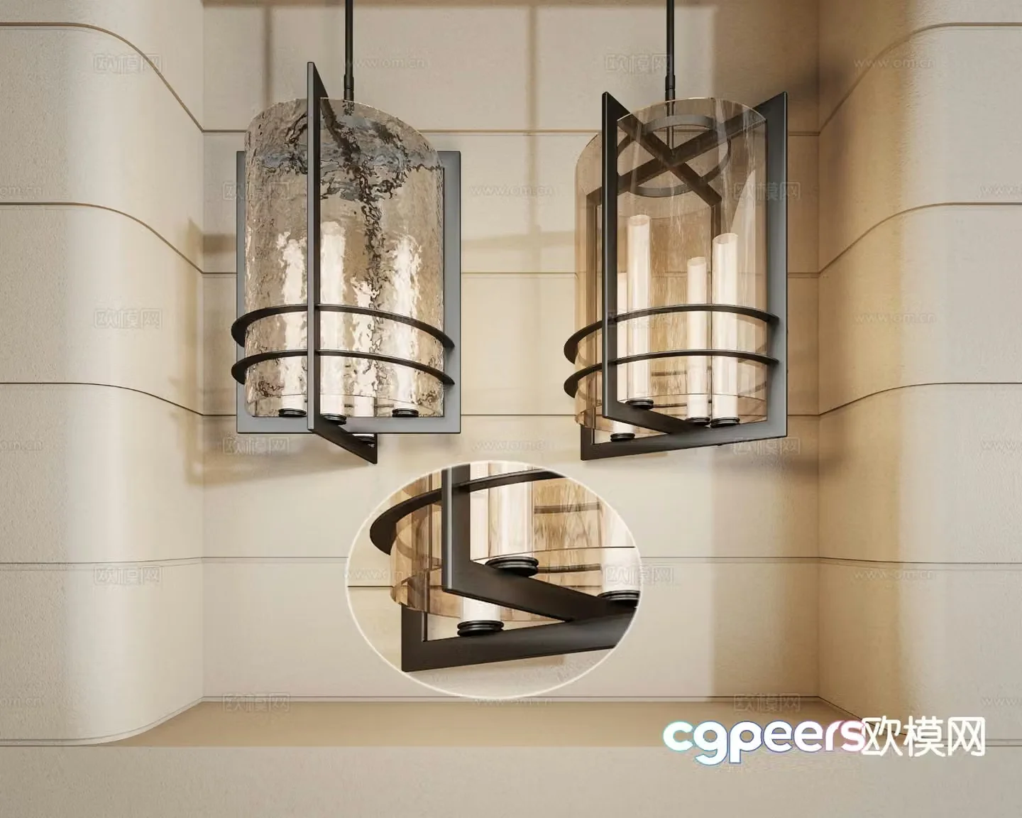 Italian chandelier glass chandelier 3d model