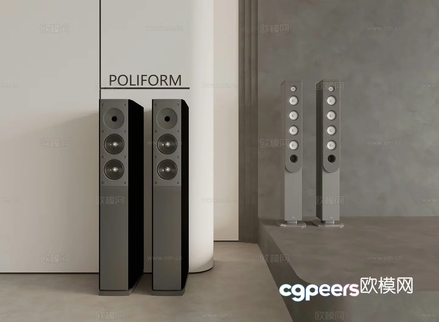 Modern standing speaker 3d model