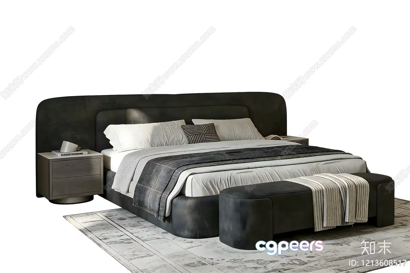 Cozy Modern Bedroom 3D Model – 22095 – VRAY Render