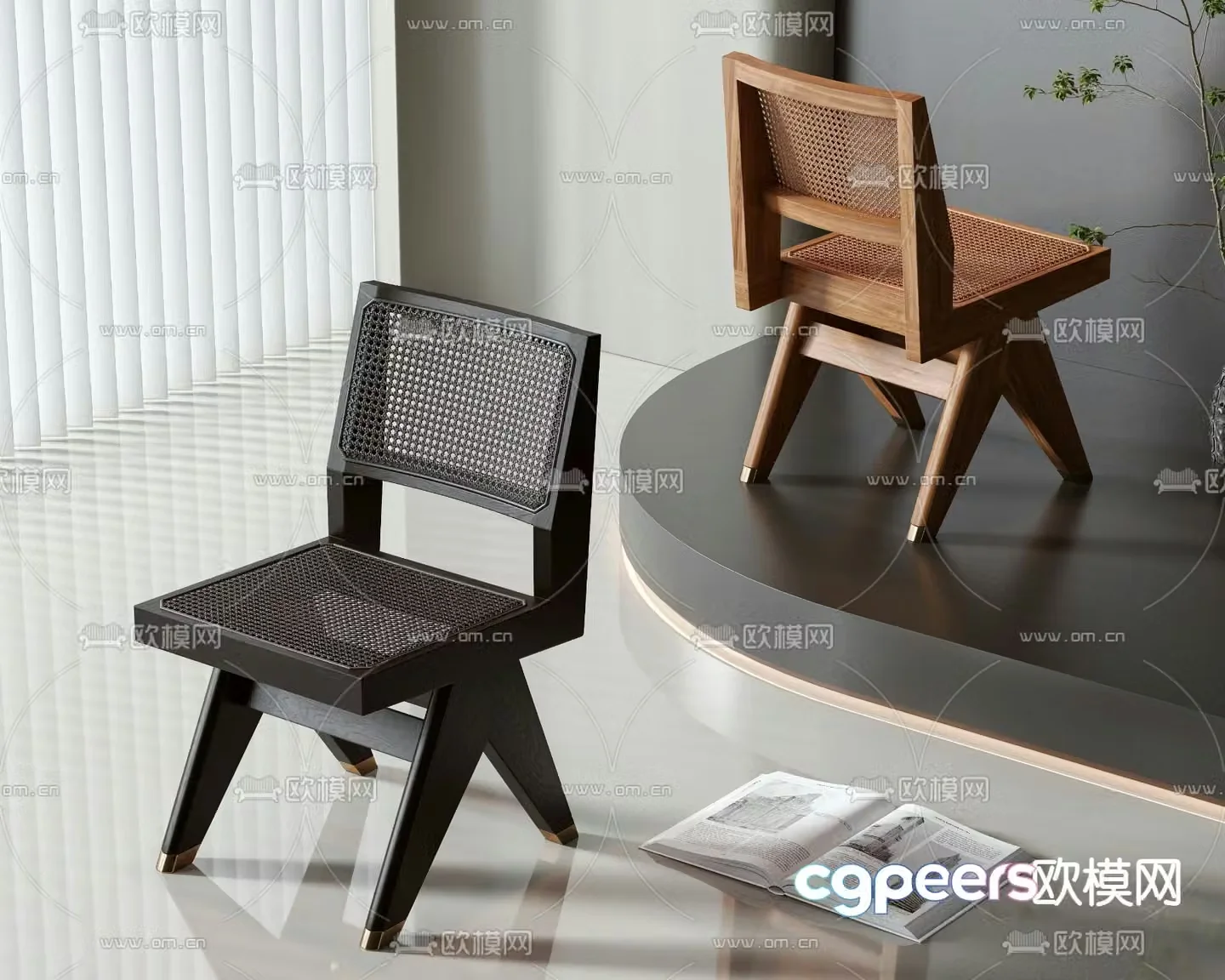 New Chinese style leisure chair chair 3d model