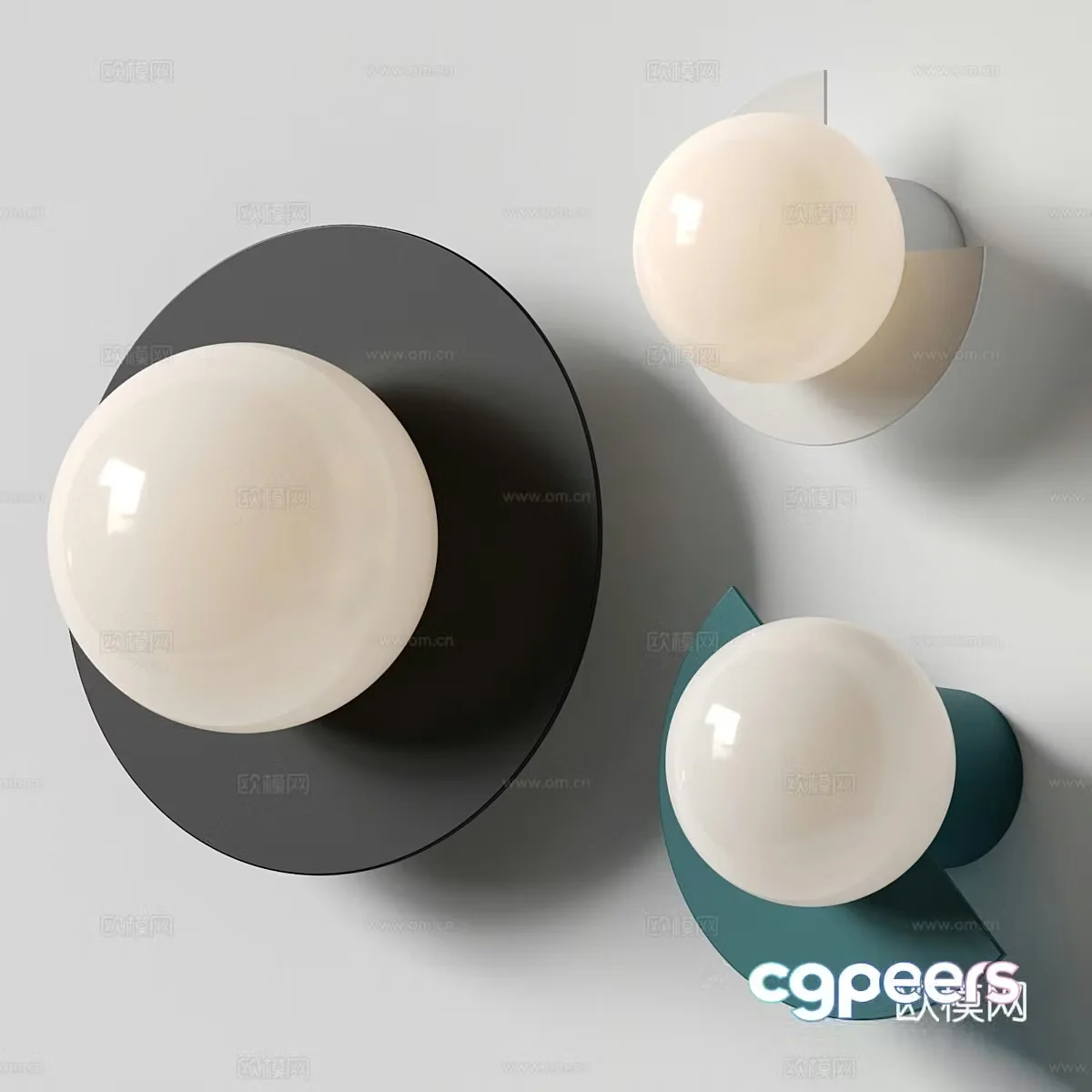 Modern minimalist decorative wall lamp 3d model