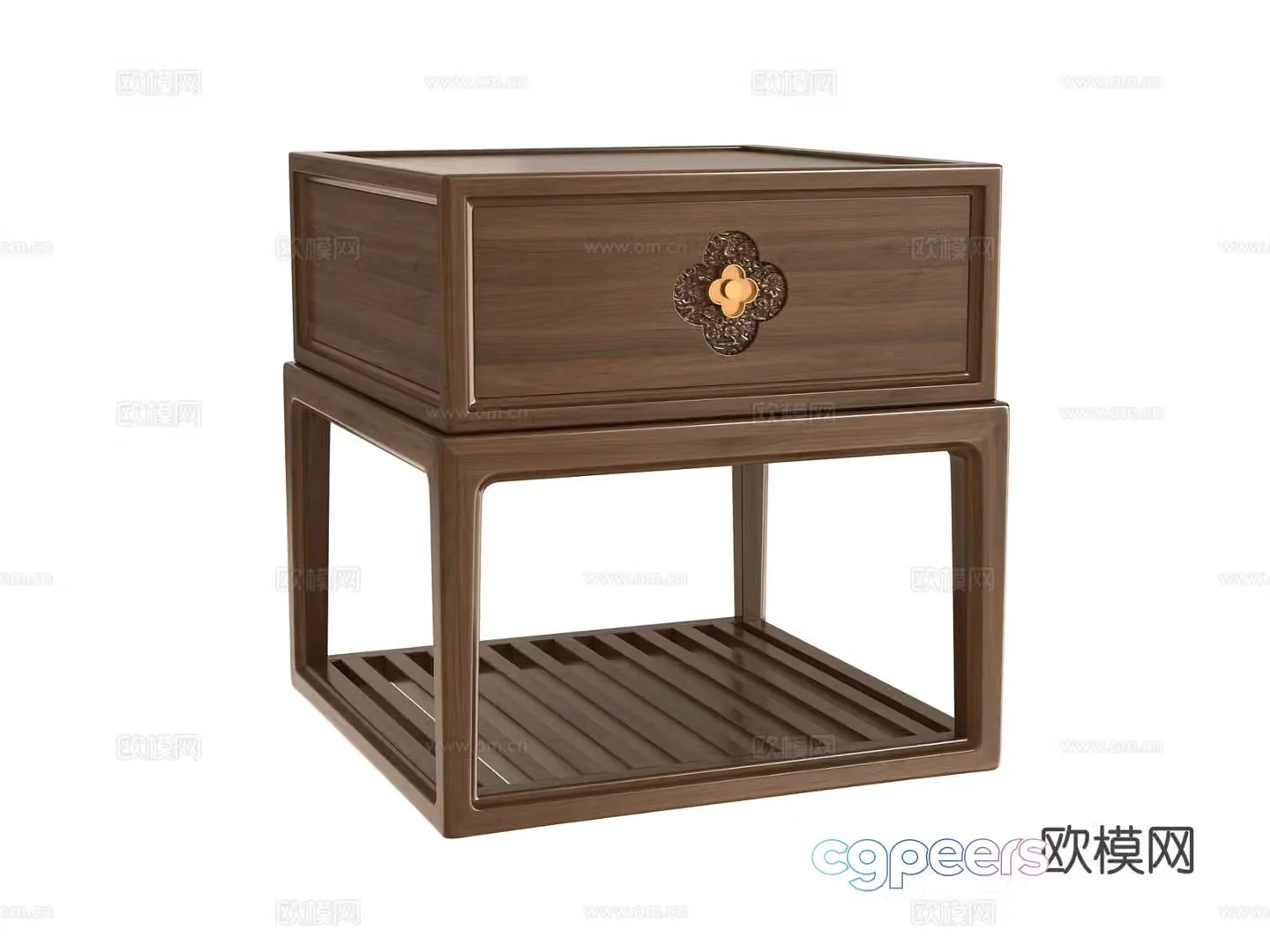 Chinese bedside table 3d model