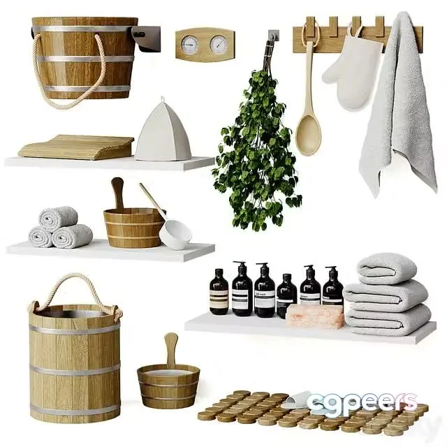3ds Max Free – Sauna Set