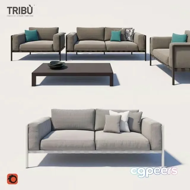 3ds Max Free – Tribu – Natal Alu Sofa & Armchair