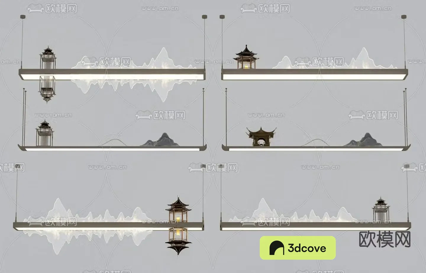New Chinese style chandelier landscape chandelier
