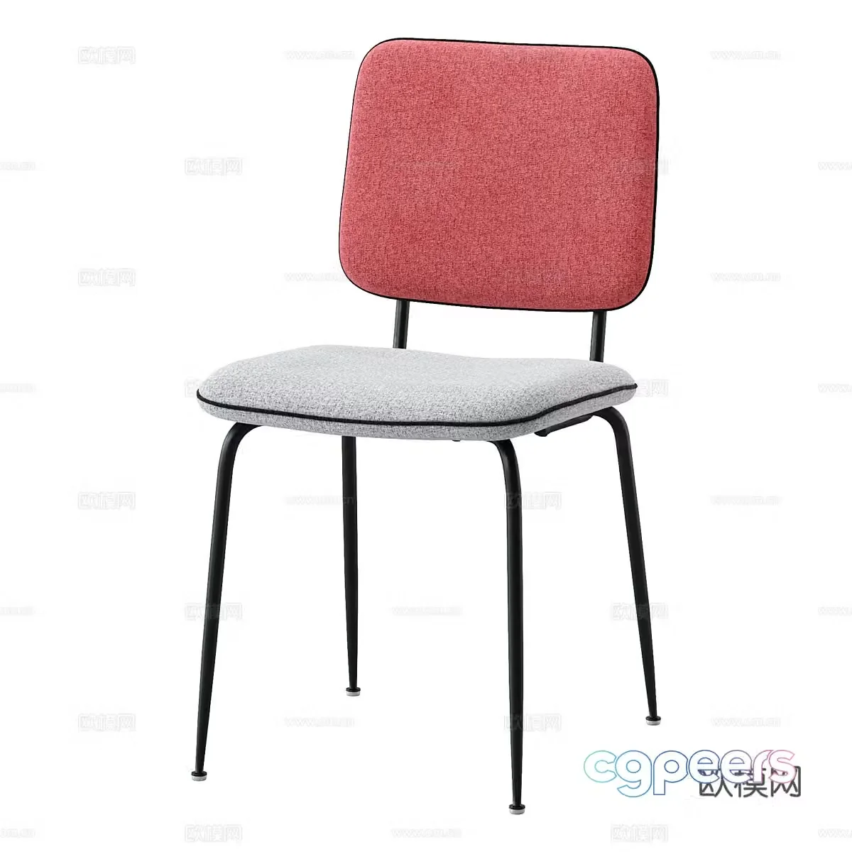 Modern simple single chair chair simple chair casual chair stool 3d model
