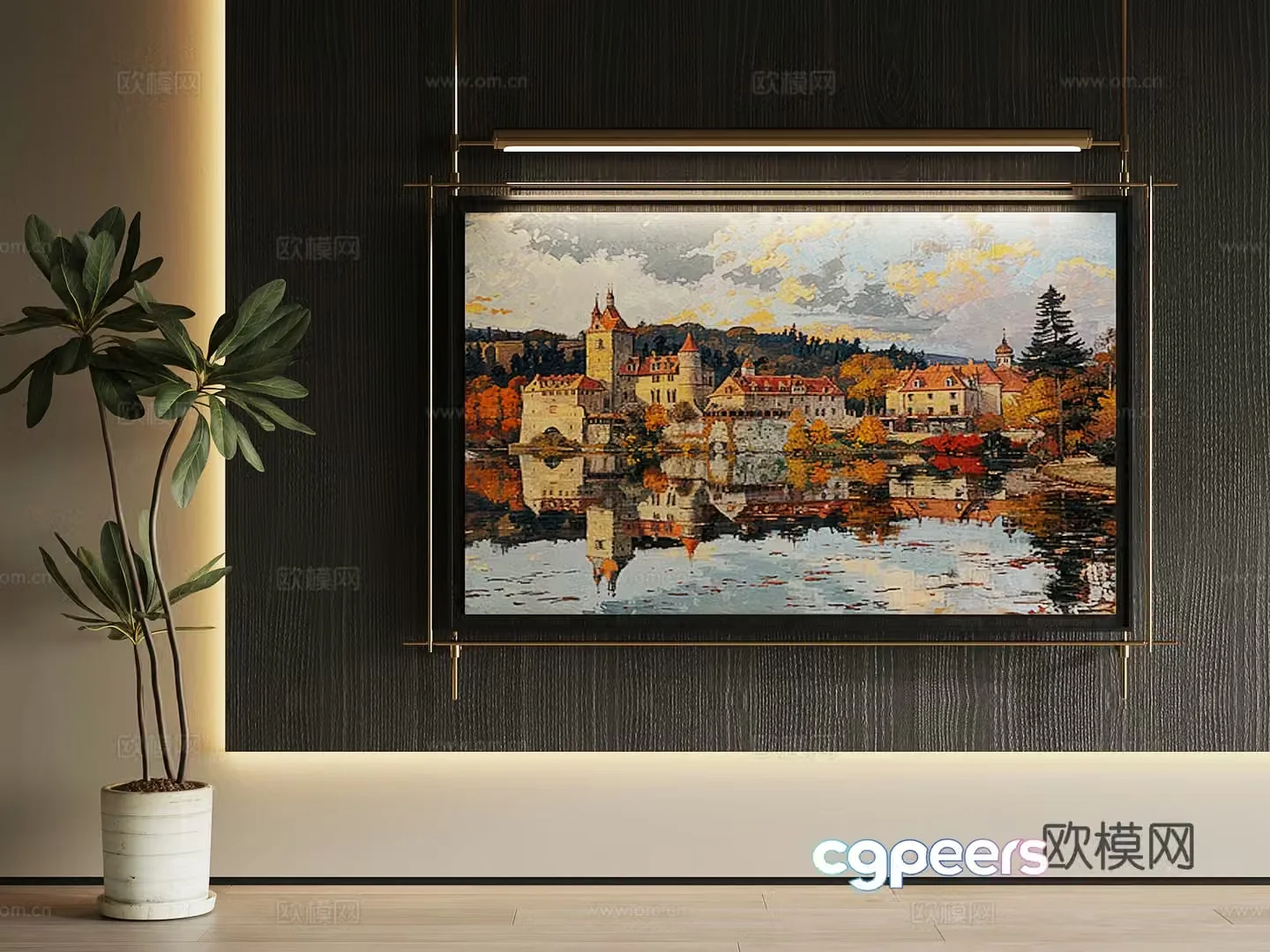 028 Decorative Painting French Retro Decorative Painting Oil Painting Art Drawing 3D Model