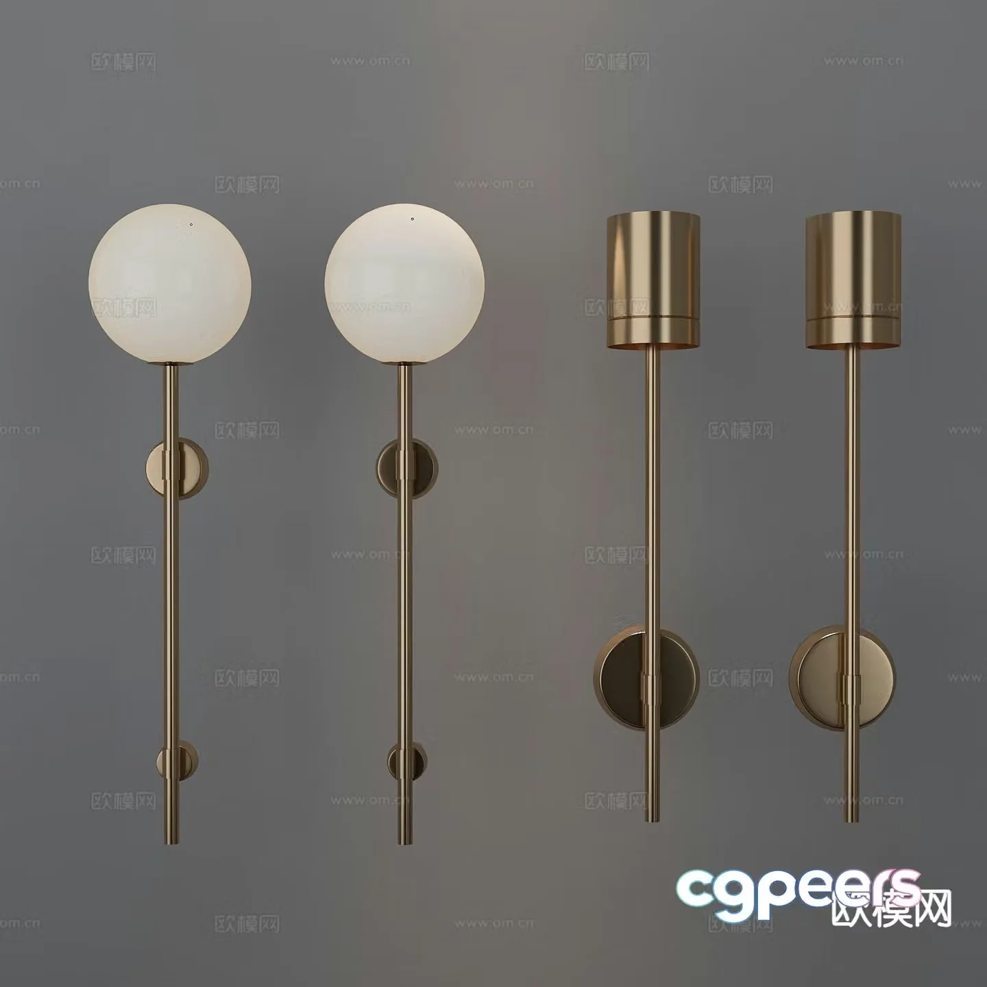 Light luxury wall lamp 3D model