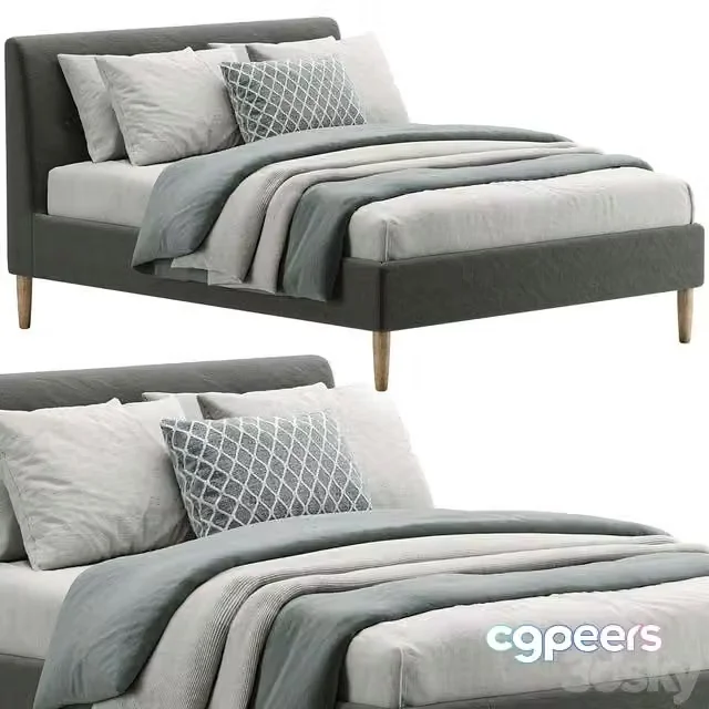 3ds Max Free – Bed Idanas Ikea