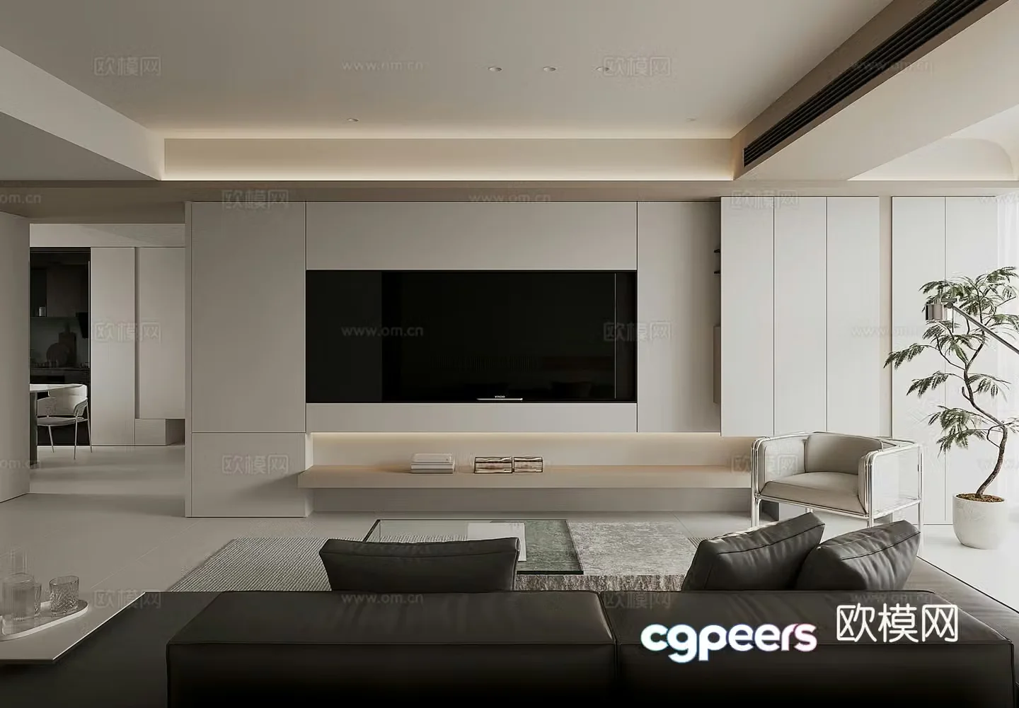 Modern living room 3d model