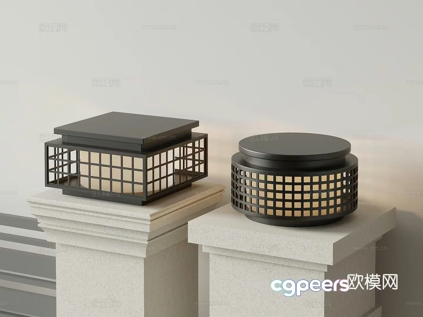 Outdoor lamp Modern headlight Garden lamp 3d model
