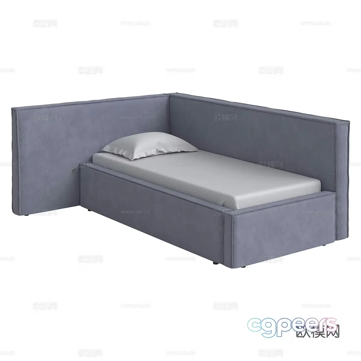 Modern simple single bed Single bed Simple bed Bedroom bed 3d model