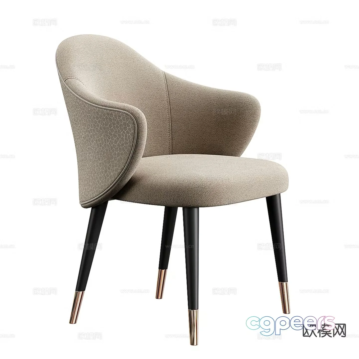 Modern chair dining chair single chair 3d model