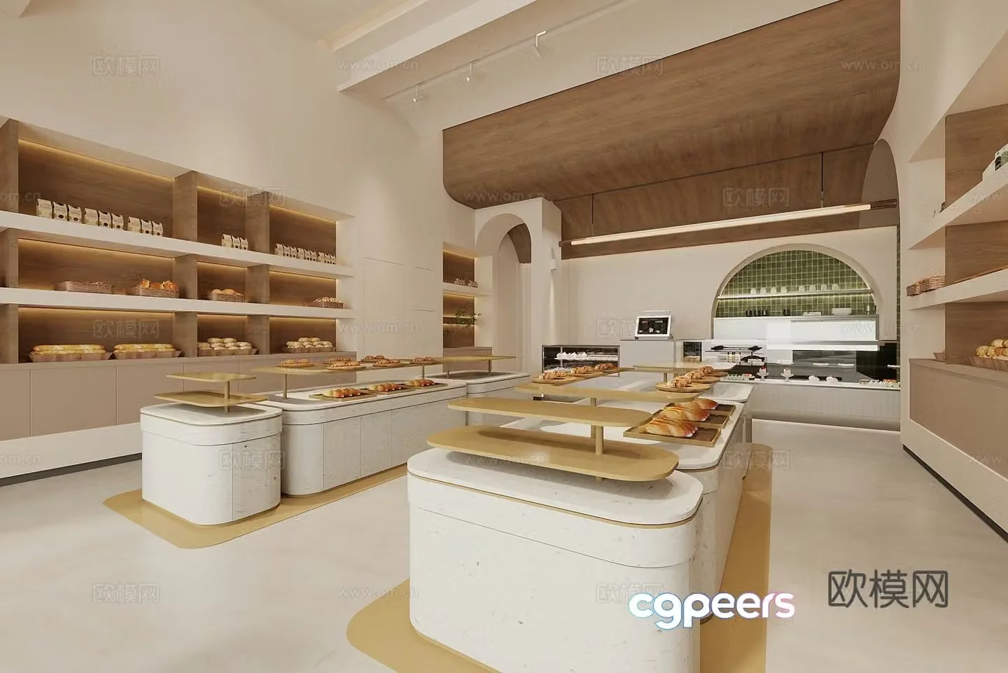 Wasabi dessert bakery dessert shop cake shop 3d model