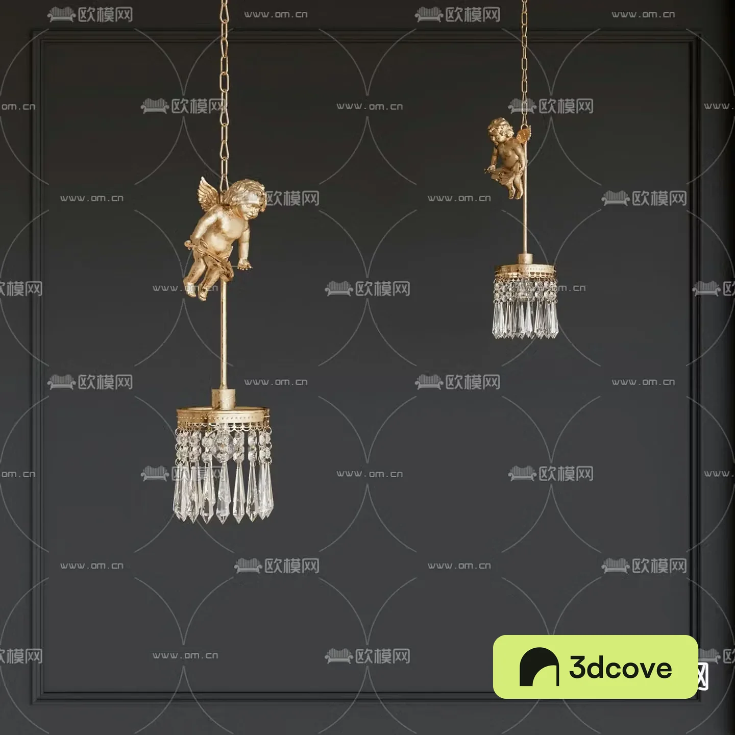 French angel chandelier