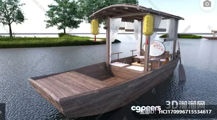 A Wooden Boat 3D Model – 7377 – CORONA Render