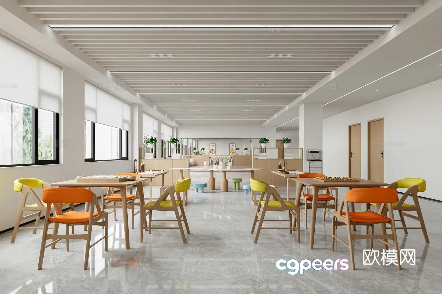 Modern Community Activity Center 3D Model