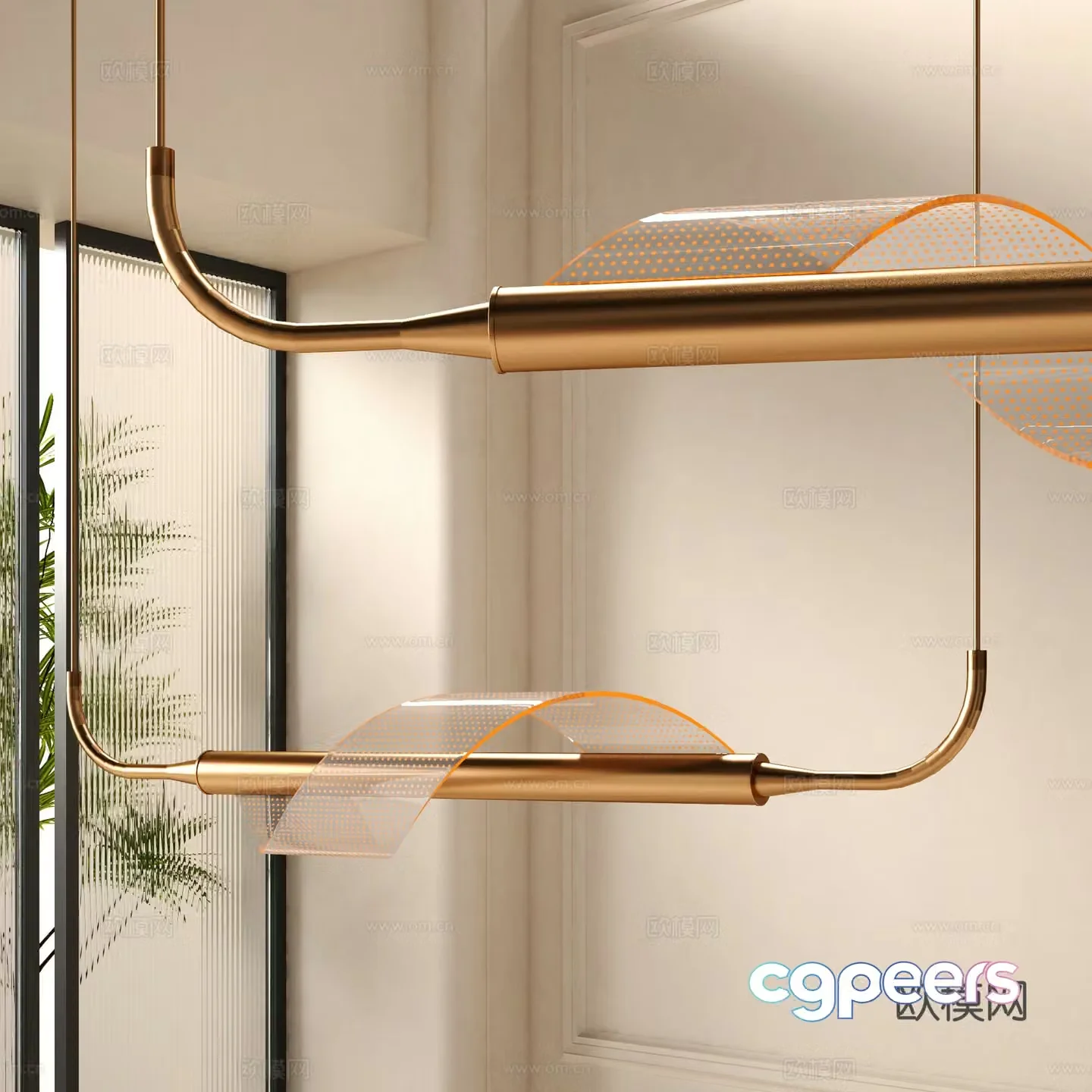 Modern chandelier 3d model