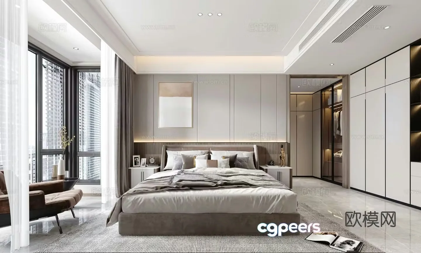 Modern master room Master bedroom Bedroom 3d model