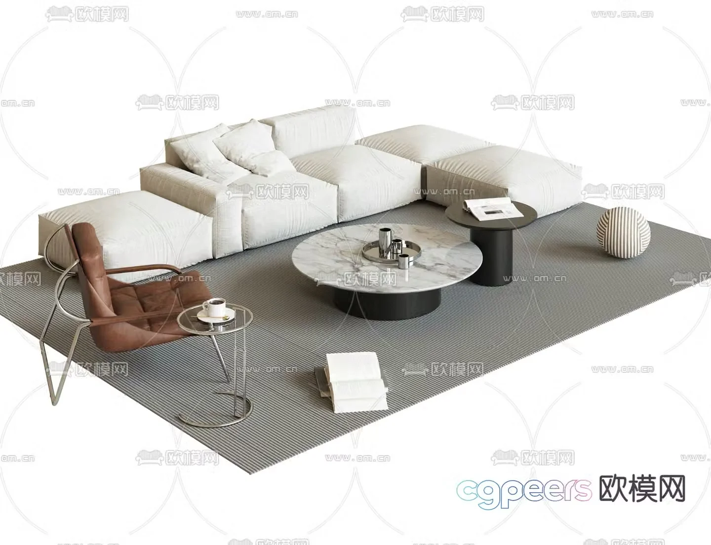 Modern modular sofa modular sofa 3d model