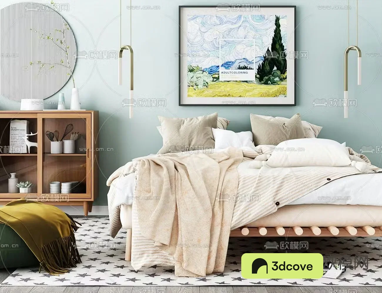 Modern double bed