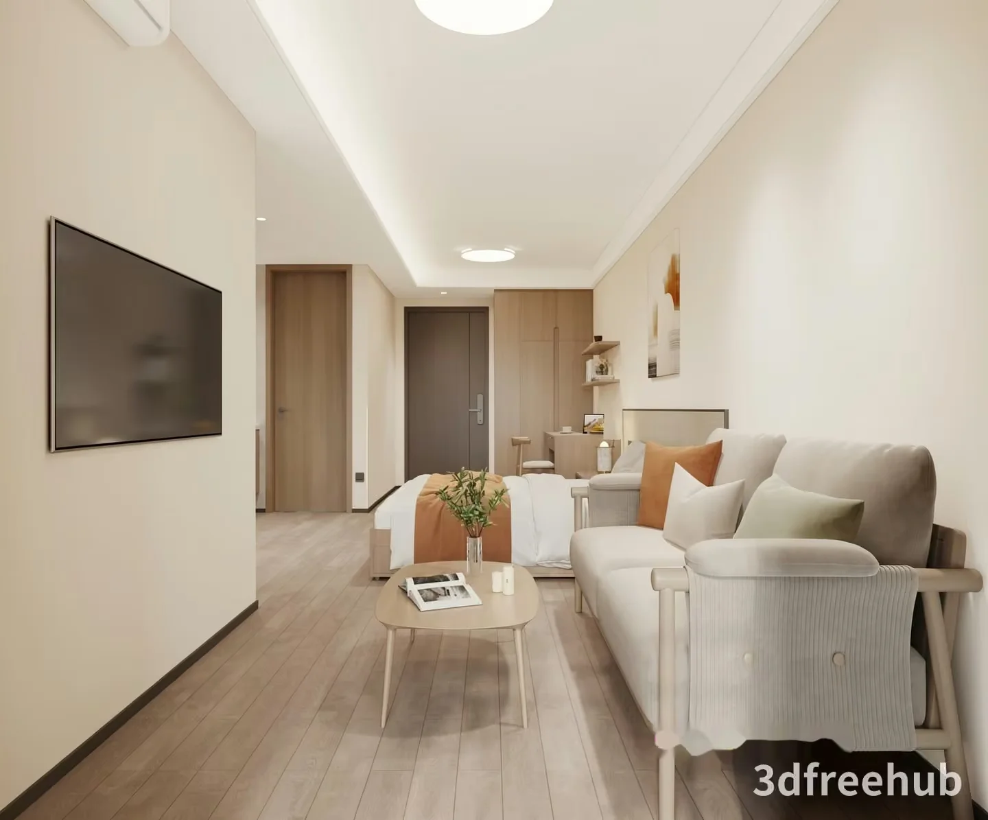 Modern Living Room 3D Model – 19977 – VRAY Render