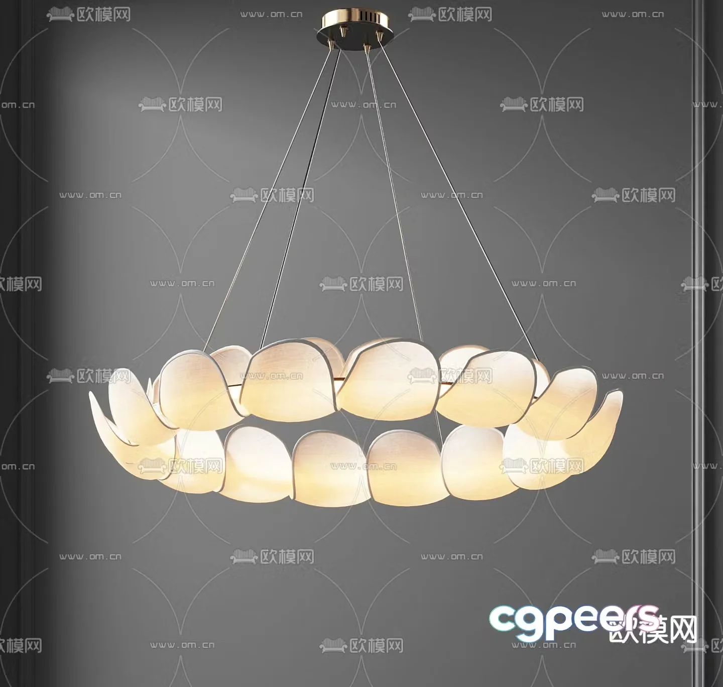 Modern chandelier art chandelier 3d model