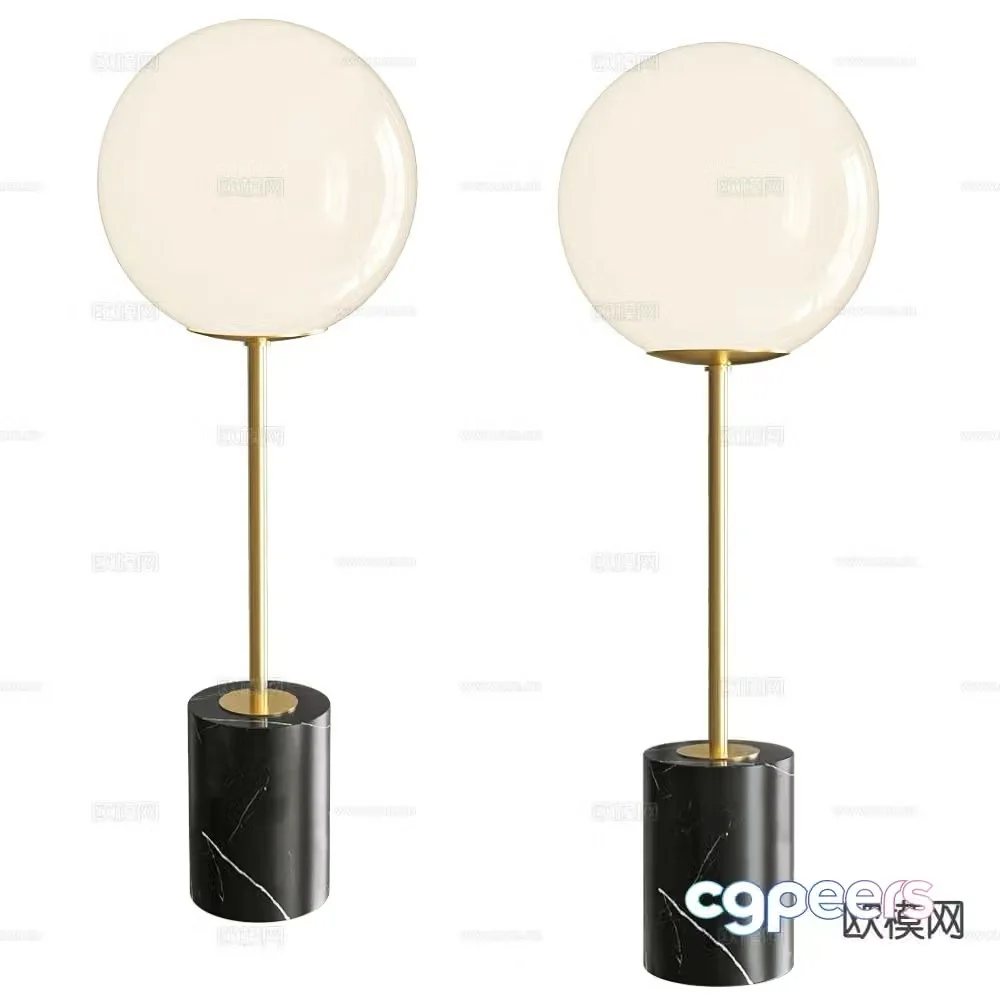Polspotten light luxury table lamp 3d model