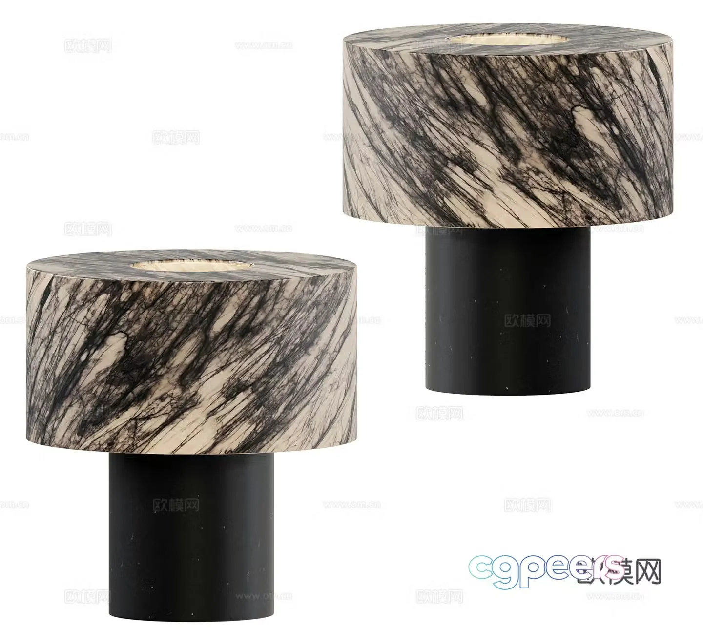 Wasabi Fengteng lamp B&B table lamp Middle-aged table lamp Paper table lamp Stone table lamp Decorative table lamp 3D model