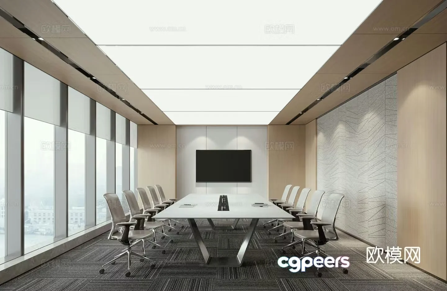 Modern conference room 3d model