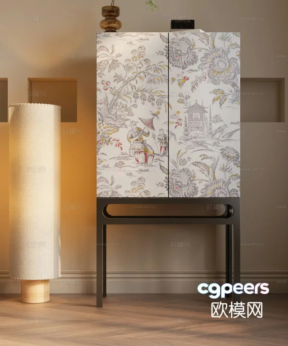Modern French decorative cabinet Modern French storage cabinet Modern French side cabinet 3D model