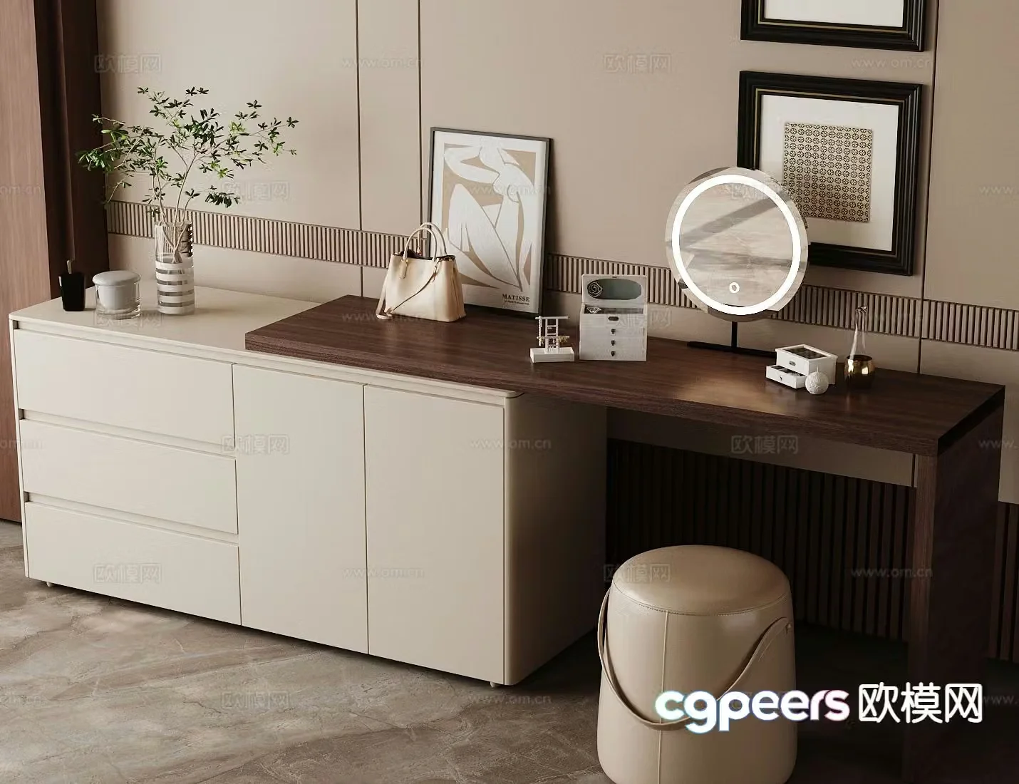 Italian dressing table 3D model