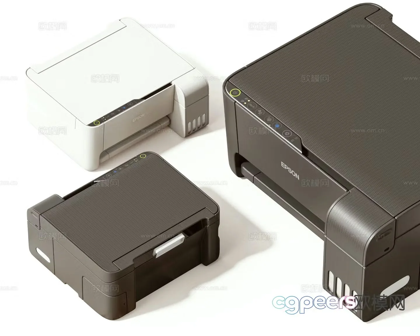 printer copier 3d model
