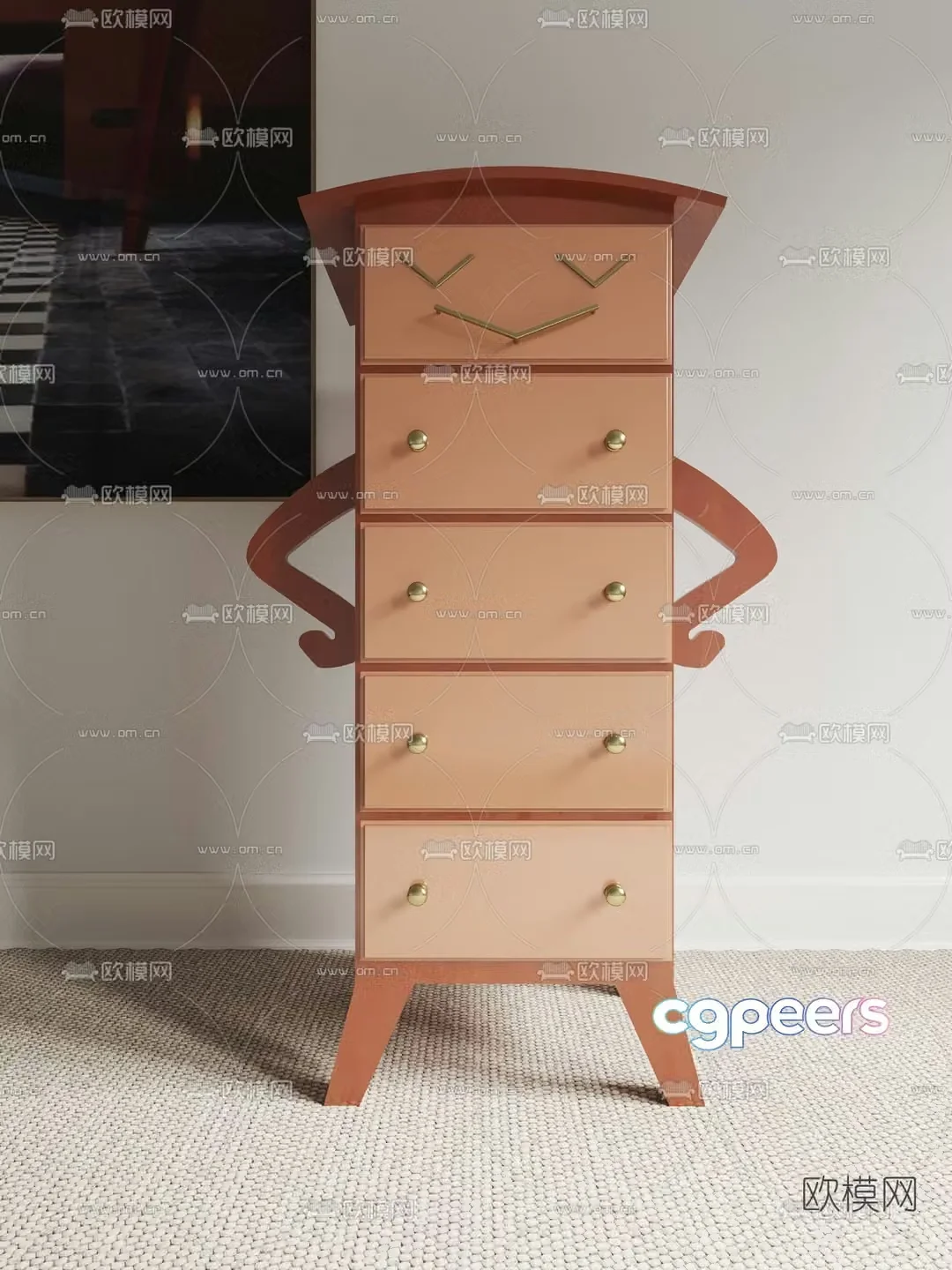 Modern children’s chest 3d model