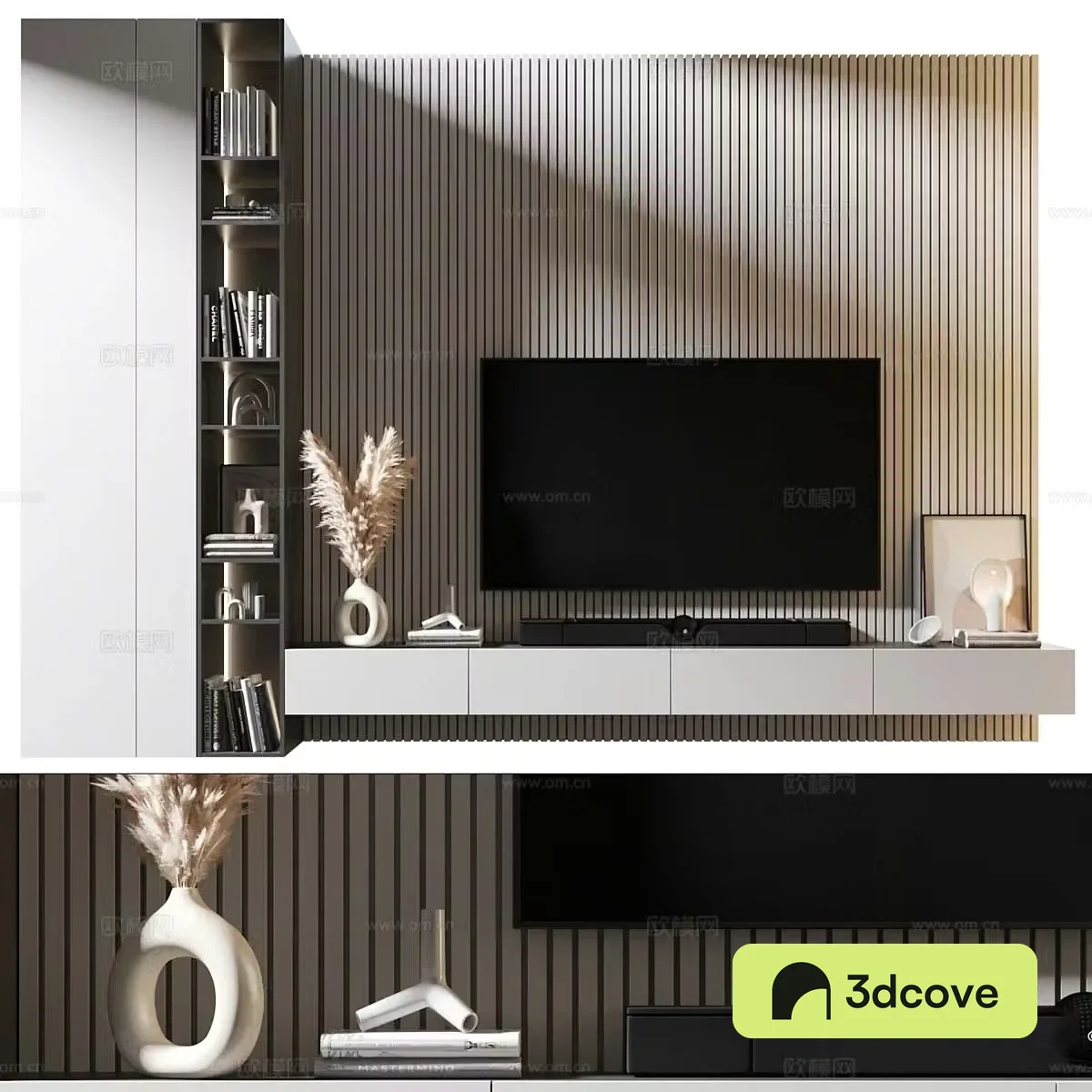Modern minimalist TV background wall