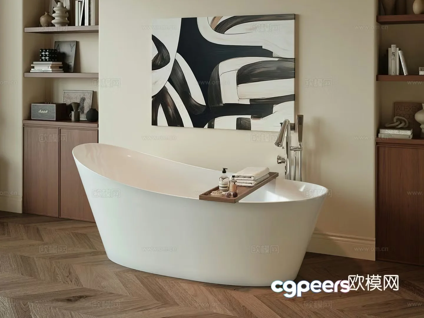 Modern bathtub 3d model