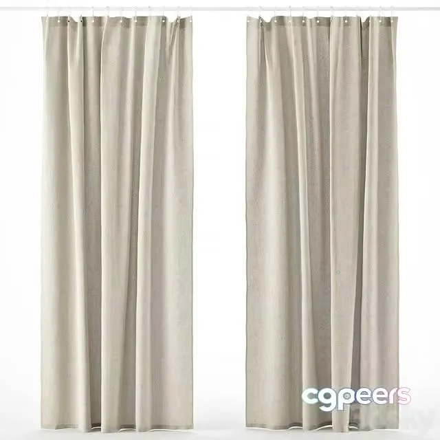 3ds Max Free – Bathroom curtain set 01