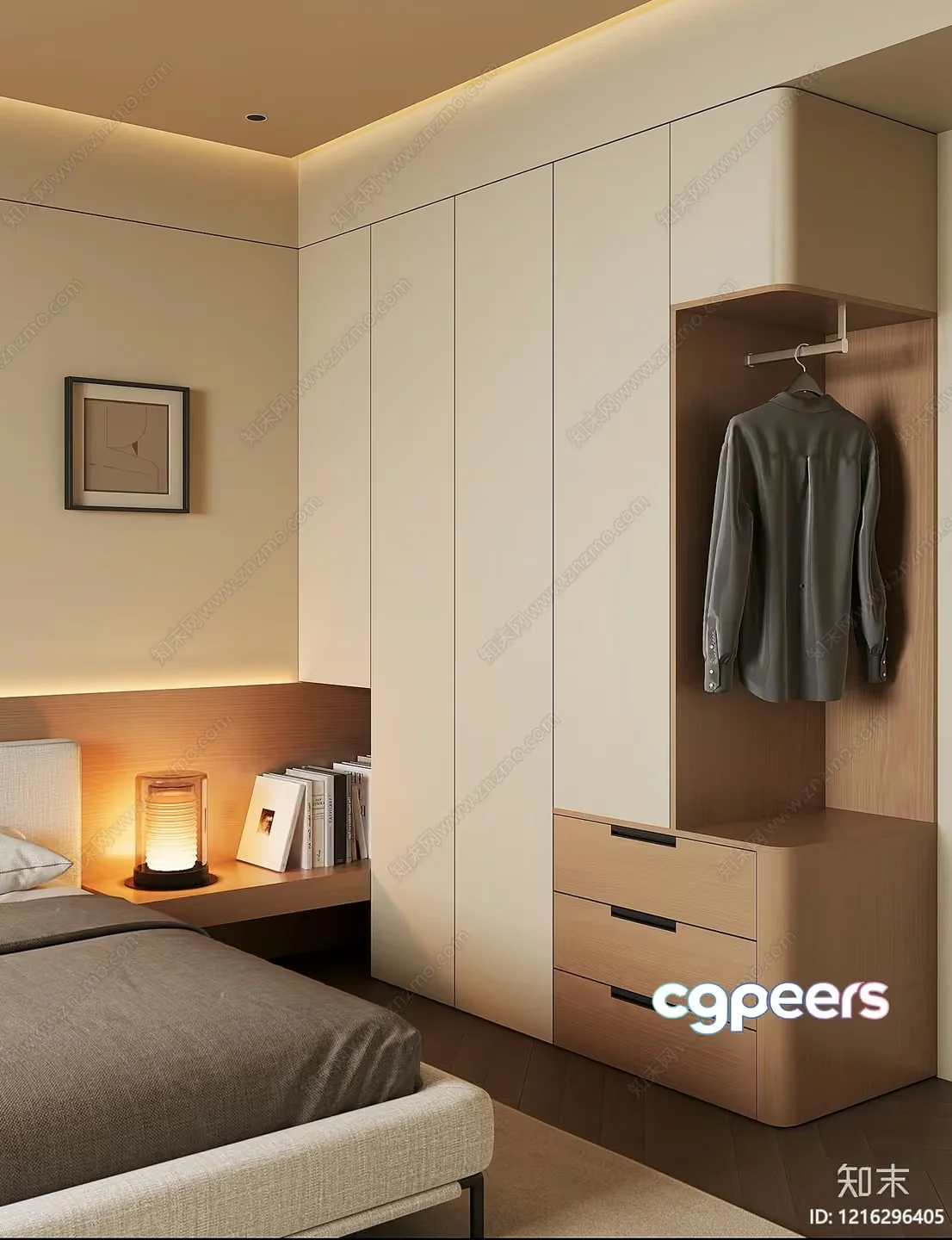 Cozy Bedroom 3D Model – 12383 – VRAY Render