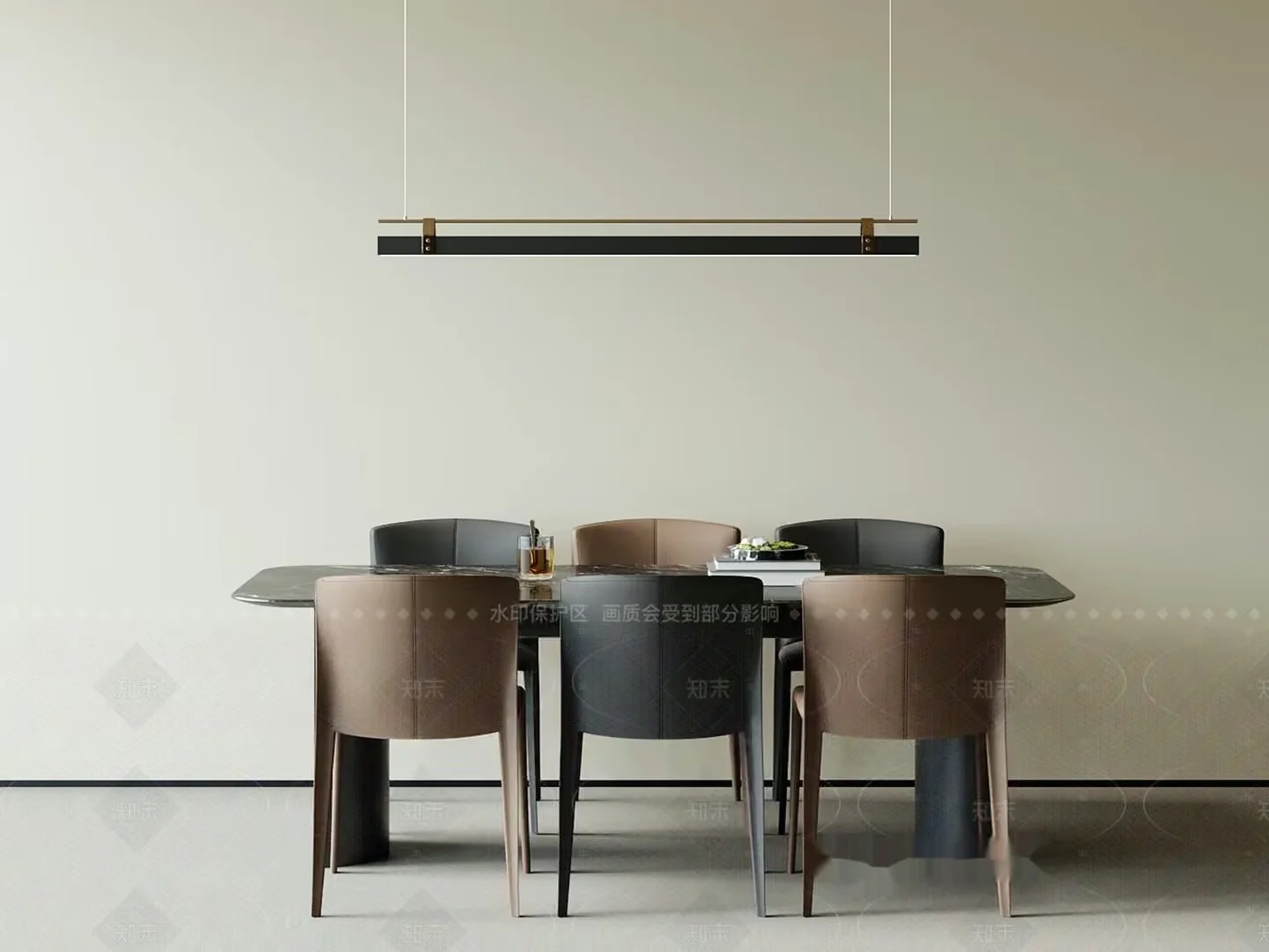 A Modern Dining Table 3D Model – 192 – VRAY Render