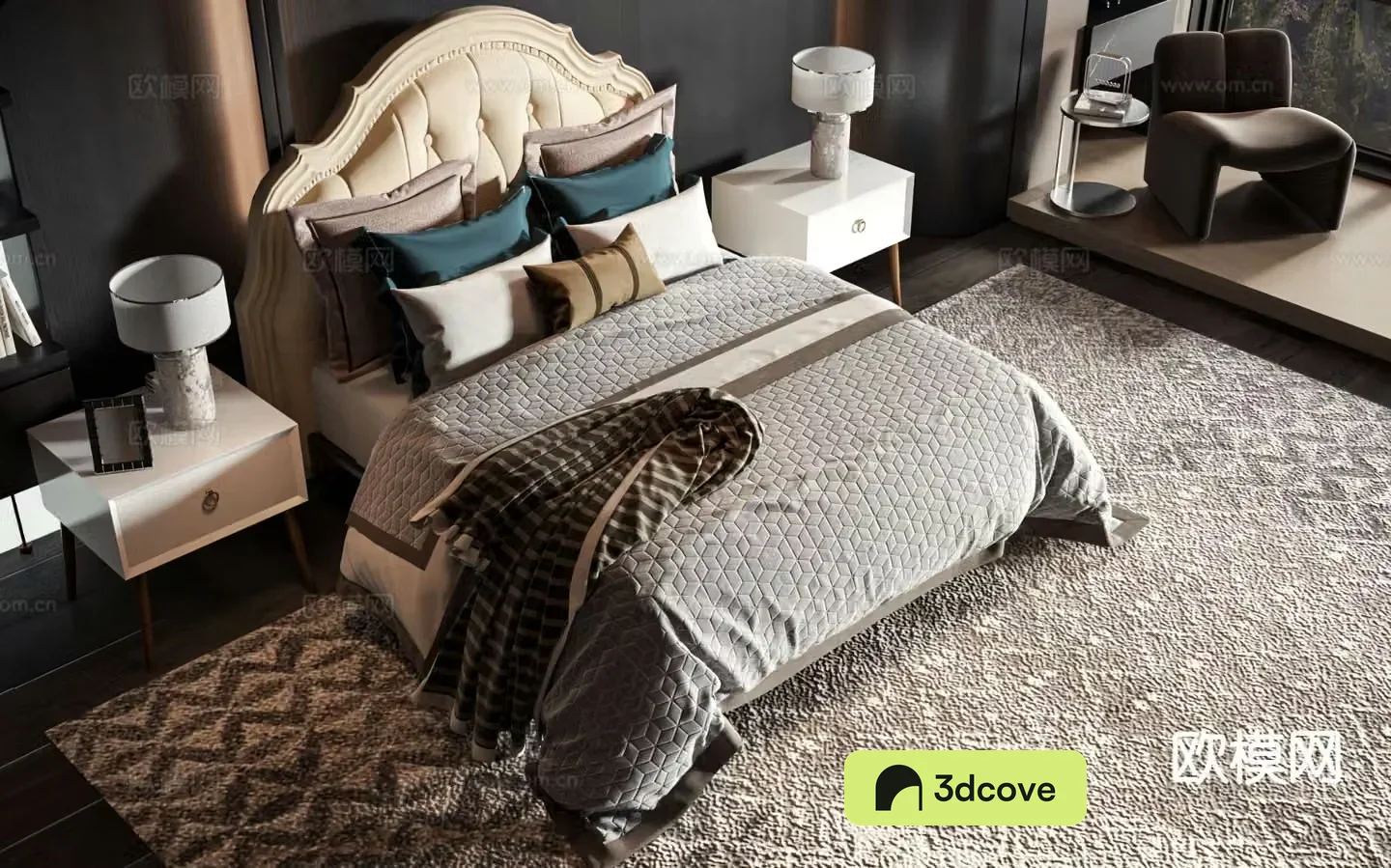 American double bed