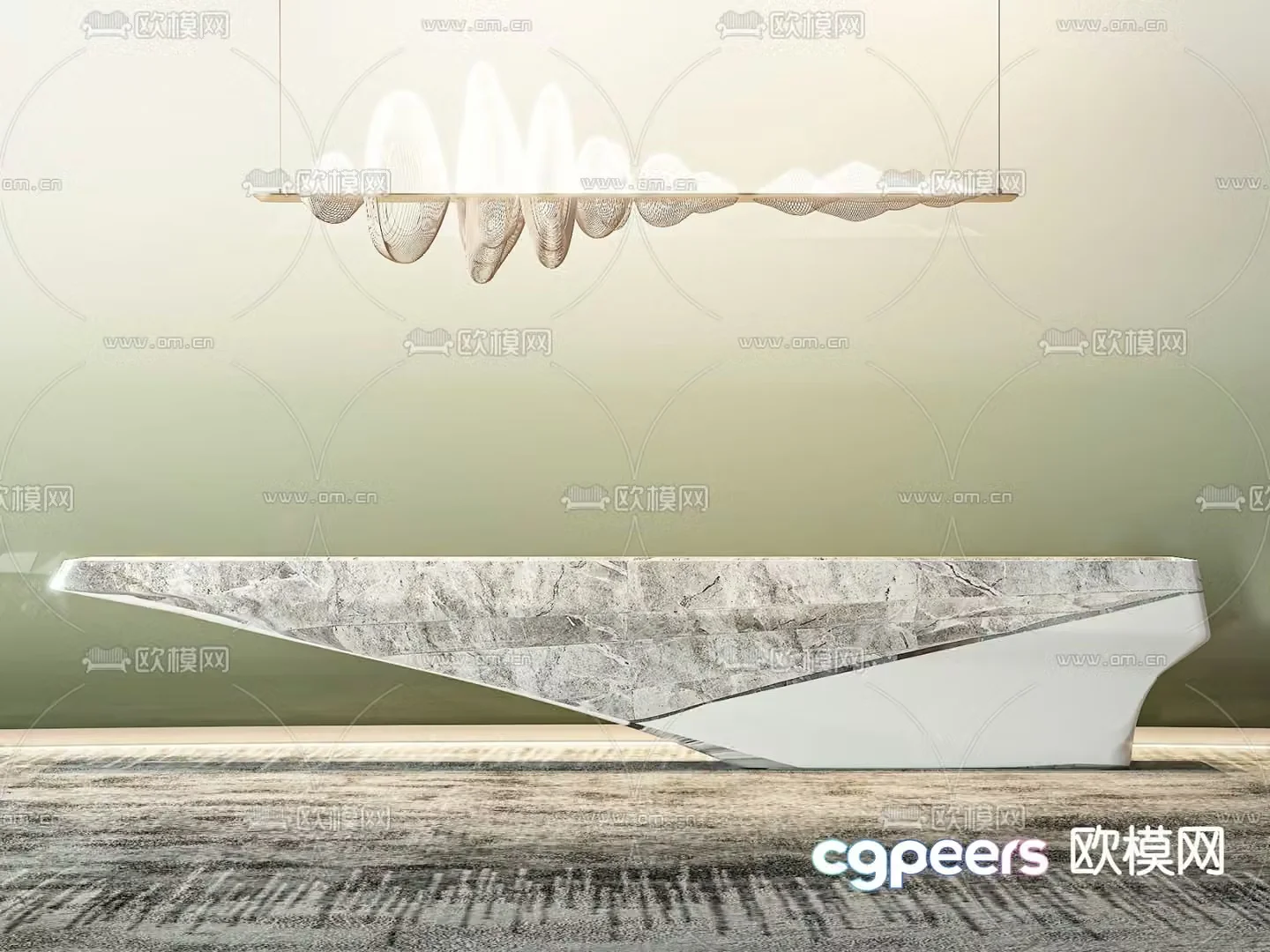 Reception desk consultation front desk 3d model