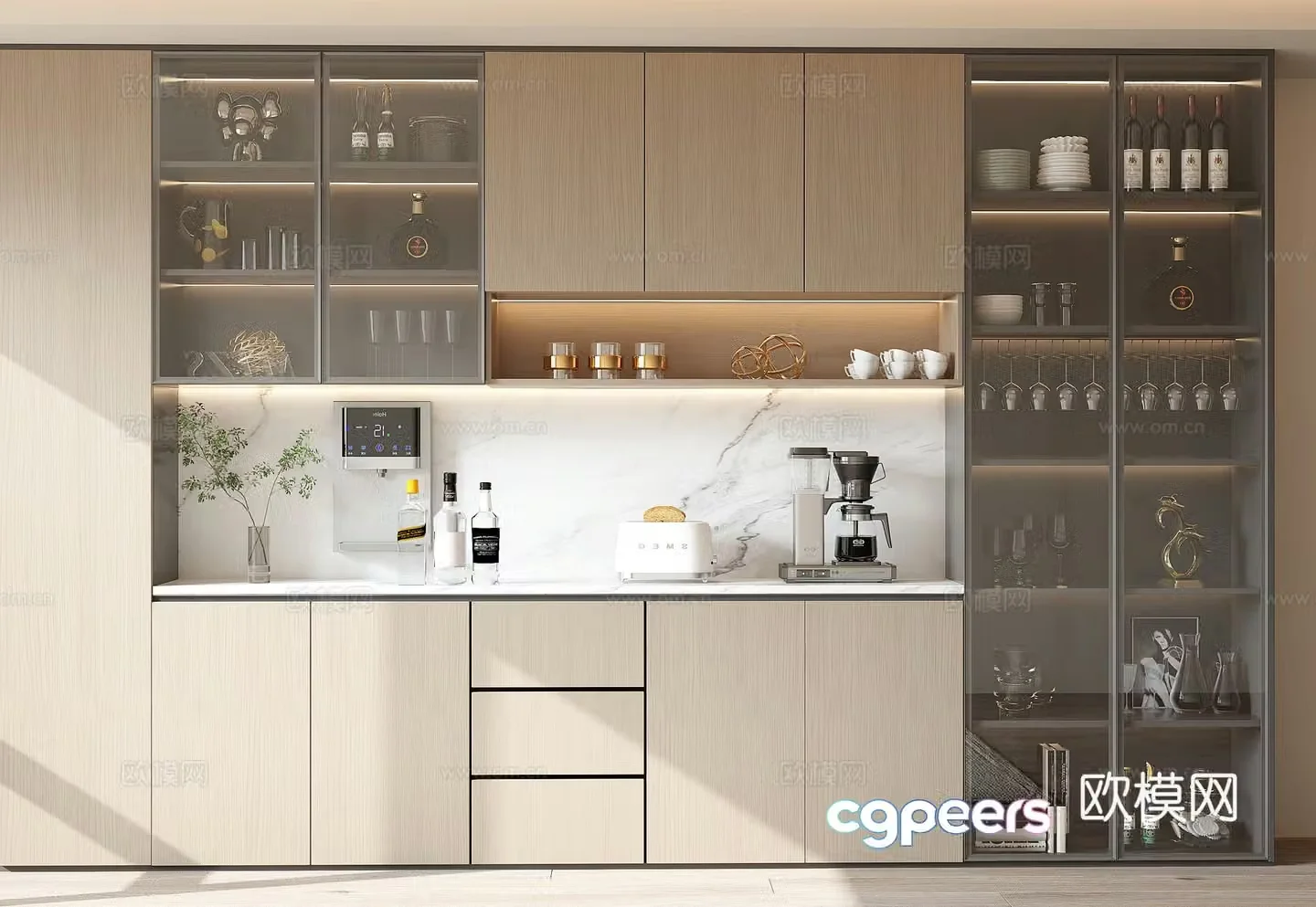 Modern sideboard 3D model