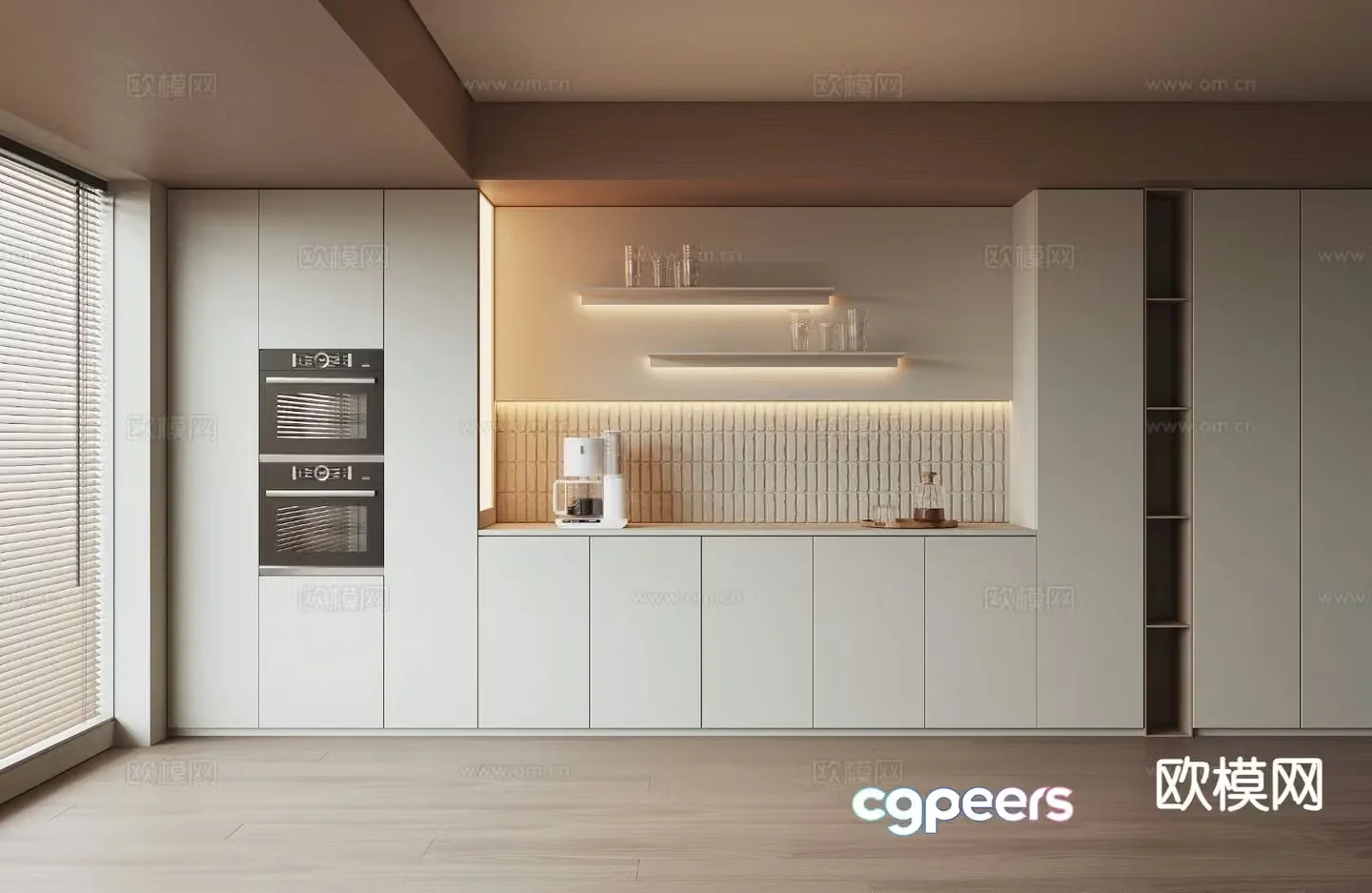 Modern wine cabinet sideboard 3d model