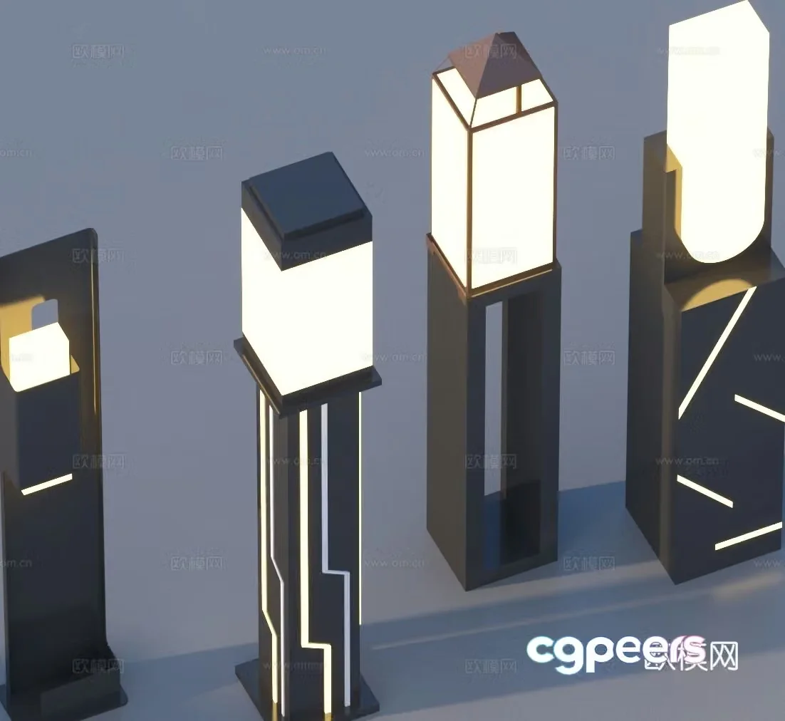 Landscape light lawn light garden light outdoor light 3d model