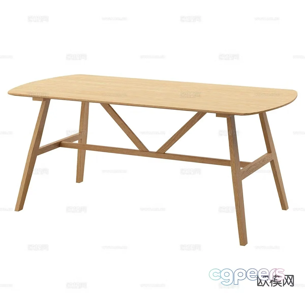 Nordic dining table 3d model